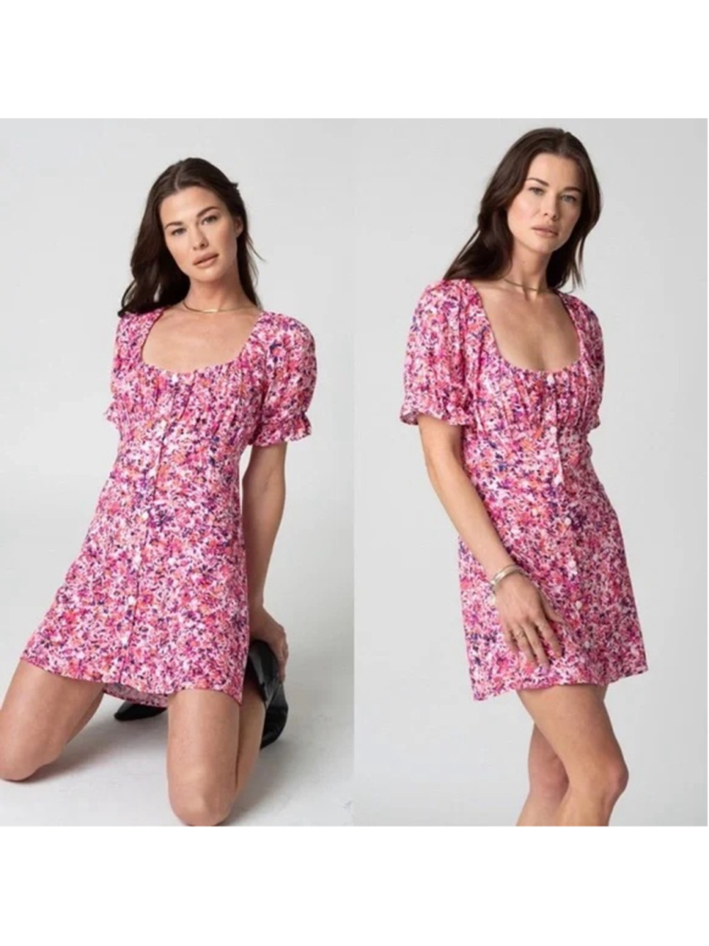 Women's Stillwater Pink Floral Mini Dress M